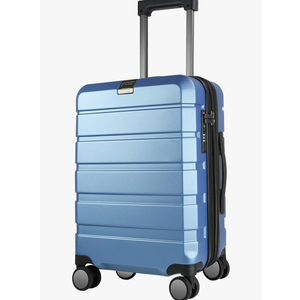 KROSER Hardside Expandable Carry On Luggage with Spinner Wheels & Built-in TSA Lock, Durable Suitcase Rolling Luggage with USB Port, Carry-On 20-Inch, Light Blue