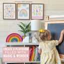 Hadley Designs 6 Rainbow Wall Decor  Pastel Rainbow Wall Art Posters for Nursery & Bathroom, Colorful Unframed Magical Room Decor Prints for Toddler & Girls' Bedroom