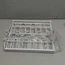 X-cosrack Expandable Food Container Lid Organizer,Large Capacity Adjustable 10 Dividers Detachable Lid Organizer Rack for Cabinets, Cupboards, Pantry Shelves, Drawers to Keep Kitchen Tidy,White