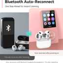 AGPTEK A02 MP3 Player with Bluetooth 5.3, 1.8 inch Screen Portable Music Player with Speaker, FM Radio, Voice Recorder, Supports Expanded Up to 128GB(Rose Gold, 64GB)