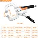 9-Inch C-Clamp Locking Pliers,Heavy Duty Vise Grip Welding Clamp With Swivel Pads for Woodworking,Home,Metalworking,Auto Repair(4 Pack)