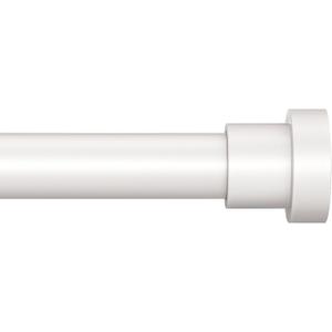 Briofox White Curtain Rods for Windows 66 To 120 Inch, 1 Inch Heavy Duty Adjustable Curtain Rod With Modern Decorative End Cap Finials WIth BracketsNOT TENSION ROD