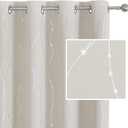 SMILE WEAVER Cream Blackout Curtains 54 Inches Long for Living Room,Room Darkening Bedroom Curtain,Soft Thick Noise Reducing Thermal Insulated Window Treatment Drapes,2 Panels (Beige Silver), Size: 52"W x 54"L