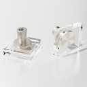 Crystal Kitchen Cabinet 8 Knobs Clear Dresser Knob Cabinets Handles Pulls, Glass Closet Drawer Drawers Cupboard Square Hardware,Satin Brass Copper Bathroom Bedroom Pull Morden Knobs Brushed Nickel