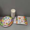 122 Pcs Art Paint Party Decorations Sip and Art Party Supplies, Artist Paint Plates Napkins Cups Plastic Tablecloth Artist Tableware Serves 24 Guests for Birthday