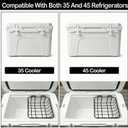 2 Pcs Cooler Basket for 35/45 Stainless Steel Storage Wire Cooler Rack Dry Goods Basket for 35 or 45 Coolers