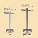 YUMORE Hand Towel Holder Stand Countertop Towel Rack Free Standing Towel Bar Hanger for Bathroom Kitchen (Brushed Nickel)