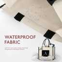 IDEATECH Canvas Tote Bag for Women, Personalized Birthday Gifts for Women, Monogram Beach Tote Bag Great for Wedding, Holiday