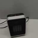 Space Heaters for Indoor Use, 1500W Portable Electric Heater with Thermostat, Ceramic Heater for Room Bedroom Office Under Desk with 3 Heating Levels, Safe Tip-Over Protection (Silver)