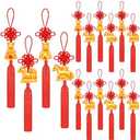 JULMELON 18PCS Chinese New Year Decorations 2026 Year of The Horse Feng Shui Tassels Hanging Pendants Chinese Knot Good Lucky Charms Ornaments Spring Festival Lunar New Year Wealth Success