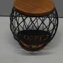 Coffee Pod Holder with Lid, Large Capacity K Cup Storage Basket, Black Wire Coffee Pod Basket Decor for Countertop, Round Coffees Holder for Keurig Kcups, Espresso Capsules, Christmas Gift