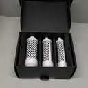 K&K 3 in 1 Thermal Brush Set, Ceramic Hot Brush, Fast Heating Curling Wand for Short, Medium & Long Hair, 5 Temperature Adjustment, Dual Voltage