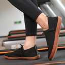 EZEREELL Minimalist Barefoot Shoes Women, Zero Drop Wide Width Walking Shoes (Black)