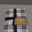 Eddie Bauer Home | Percale Collection Sheet Set-100% Cotton, Crisp & Cool, Lightweight & Moisture-Wicking Bedding, Twin, Navy Plaid,USHSA01132421