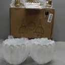 Bathroom Light Fixtures, 2-Light Gold Vanity Light Fixtures with White Tulip Glass Shades, Bathroom Lighting Fixtures Over Mirror for Bedroom, Living Room & Hallway (Bulbs Not Included)