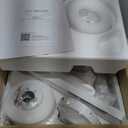 42 Inch White Ceiling Fans with Lights and Remote, LED Low Profile Flush Mount Ceiling Fan for Bedroom, Living Room, Patio, Quiet DC Motor, 5 Blades