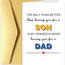 8 x Chenive Father's Day Card for Son, Son Fathers Day Card from Mom Dad, Happy Father's Day Card from Parents, Fathers Day Gift for Son