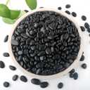 Mulctun 2lb Black Rocks for Planters- 1/4" - 3/4" Polished Black Stones Smooth Flat Pebbles for Fish Tanks Decorative River Rocks for Vases Bonsai Pots Garden Stones for Landscaping and Yards