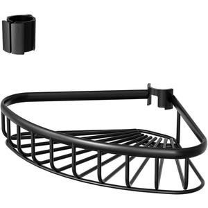 Fits Corner Shower Caddy Tension Pole Only: 1 Pack Stainless Steel Waterproof Bathroom Shelf Basket - Medium Size 6.5" D x 10.94" W x 1.97" H