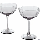 Gallery Tabletops  2 Piece Gray Couple Glass Set