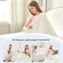 SameBed Cooling Comforter Twin/Twin XL Size, All Season Blanket for Hot Sleepers, Lightweight Comforter for Night Sweats, Double-Sided Cooling Bedding for Bed, Sofa, Office, Camping (Beige,68"*80")