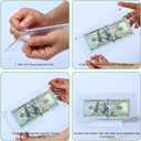 2Pcs Dollar Bill Frame Display Acrylic Dollar Bill Holder for Collectors Currency Frame Display Case Double-Sided Transparent Ticket Banknotes Stamp Photo Protector(Transparent-2)