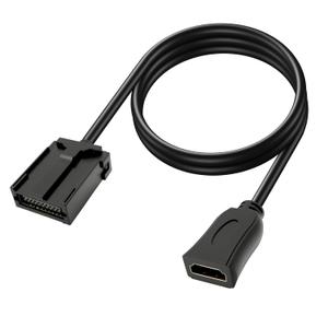HDMI Type E to Type A Extension Video Audio Cable, Female to Female, Automotive Connection System Grade Connector 1.5M/4.9Ft