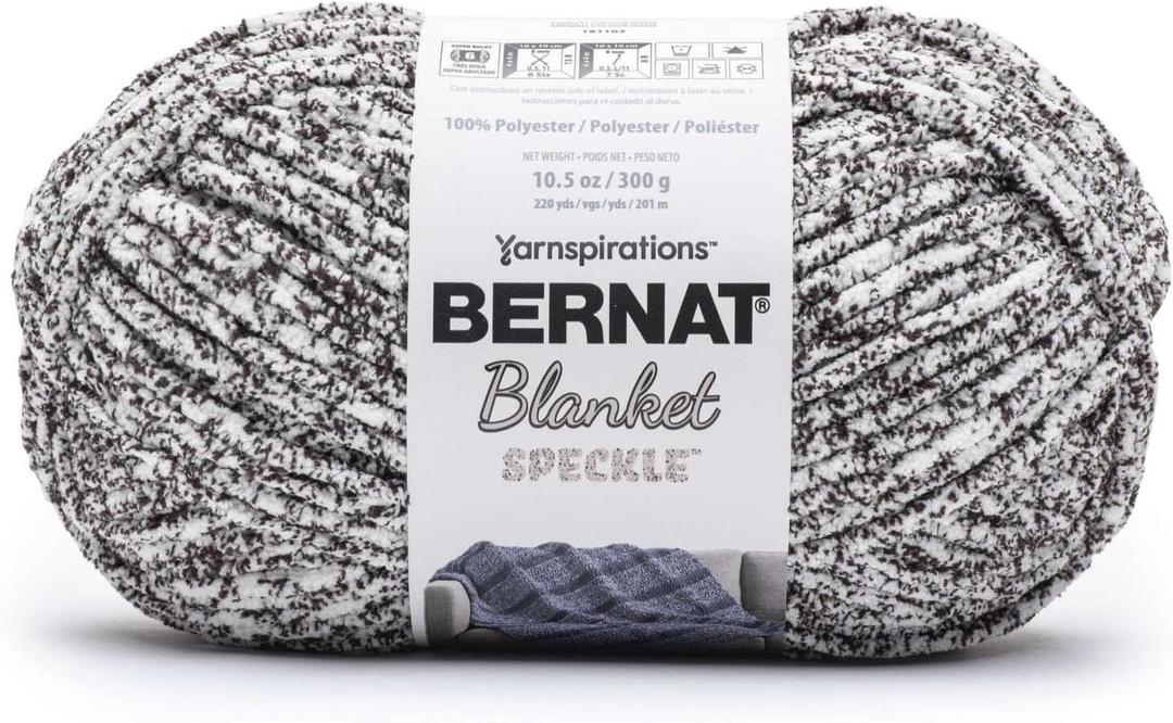 Bernat Blanket Speckle Yarn (300g/10.5oz), Typewriter