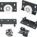 2Pairs Sliding Hardware Roller Pulleys Single Wheels Sliding Door Pulley for Cabinet Wardrobe Screen Doors Closet Sliding Doors