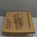 Small Expandable Over The Sink Dish Drying Rack Drainer In Stainless Steel Metal For Kitchen, Counter Space Saving Compact Above Plate Dryer Strainer, Adjustable Hanging Inside Sink Wire Drain Holder (Silver)