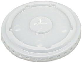 LCRS-32 Flat Translucent Bubble Cold Cup Lid, Fits 32oz Cup (Case of 1000)