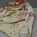 Retro Modern 50S 60S Traditional Christmas Tree Skirt 35.5 Inch - Holiday Party Decoration (White)