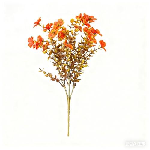 5  Bundles Artificial Flowers for Outdoors,UV Resistant Fake Mums for Front Porch Decor