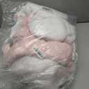 Peluche Lux Faux Fur Baby Blanket - Luxurious Cuddle and Swaddle Blanket for Newborn - Soft Plush Baby Blankey - Fuzzy Baby Blankets for Boys & Girls (ICY Rose and Natural, 29" x 36")