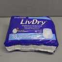 LivDry Adult S Incontinence Underwear, Overnight Comfort Absorbency, Leak Protection, Small, 18-Pack