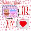 Valentine's Day Mochi Squishy Toys Set, 12 Pack Heart Squishies , Stress Relief Toys with Storage Box, Classroom Exchange Cards Party Favors