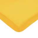 American Baby Company 100% Natural Cotton Fitted Crib Sheet 52" x 28" - Soft, Breathable, Hypoallergenic & Gentle Toddler Bed Sheet, Golden Yellow, Neutral for Boys & Girls