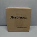 Accordion Instrument 17 keys Mini Accordian with Celluloid Body Strap for Beginners Acorden (Red)