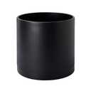 D'vine Dev 10 Inch Plastic Planter Pots for Plant Pot with Drainage Hole and Seamless Saucers, Black Color, 74-X-B-2