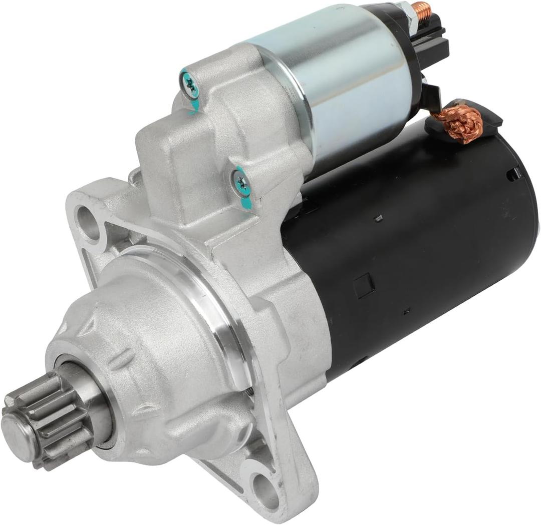 SCITOO Starter Motor 17969 for Audi TT RS Quattro 12-13 & Volkswagen/WV 06-14 for Beetle for golf 10-14 for Jetta 05-14 for Passat 12-14 Rabbit 06-09 Tiguan 06-09 L4 2.5L 1.4KW 12V 10 Teeth CCW