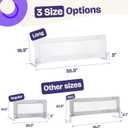 ComfyBumpy 1-Pack Bed Rail for Toddlers 55.5" L x 19.5" H | Toddler Bed Rails for Twin, Full, Queen & King Mattress Size | Swing Down Rail Guard | Mattress Side Rail for Kids | White