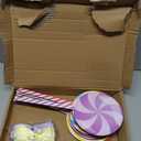 Sanixin 8 Pcs Candy Christmas Tree Decorations Candy Land Ornaments Giant Lollipop Candy Decoration with Bows for Christmas Tree Ornament Xmas Party Decor, Missing Pieces