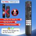 For TCL-Google-TV-Remote Control Replacement,RC813 Compatible with TCL Smart TVs QM8/QM7/S5/S4/S3/Q7/Q6/Q5 Series(Not for Roku TVs)