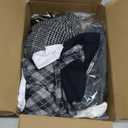 9 Pcs 100 Days of School Costume for Boys Old Man Costume for Kids Grandpa Dress Up Outfits Set (11-13Years, Gray Plaid With Darkgray)