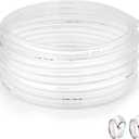 1 ID 1-1/4 OD - 50 ft Clear Plastic Vinyl Tubing, Flexible PVC Hose Lightweight Non-Toxic vinyl Tube for Transfer Water Air Oil