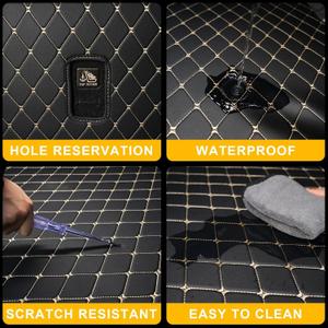 Trunk Mat & Backrest Mat for 2018-2024 BMW X3 - TTX Lighting Custom Fit PU Leather Cargo Liner with Back Seat Cover Protector - All Weather Cargo Mats X3 Accessories