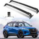 Enhanced 220 LBS Cross Bar Roof Racks for Nissan Kicks 2016-2024, Black All Aluminum Cross Rails for Cargo Kayak Bike Ski