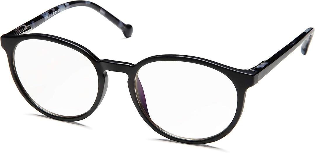 Prospek Blue Light Glasses for Kids (+1.0 Magnification), High Optical Quality Clear Lenses, SHARP. Computer Blue Light Blocking Glasses for Children 5-12y.o (Black)