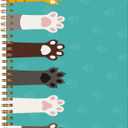 2 x Spiral Journal Notebook,A5 Hardcover Lined Journals for Women Girl 6 x 8.3 in,120 Pages Thick Paper,Cute College Ruled Writing Notebook for Gifts Office Work School(Cute Cat Claw)