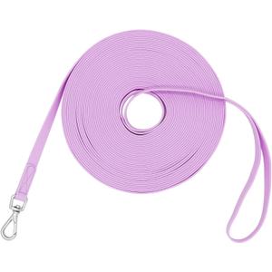 Waterproof Dog Training Leash 50FT 30FT 15FT 10FT 5FT Heavy Duty Recall Long Lead for Large Medium Small Dogs (10FT, Purple)
